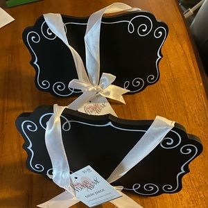 Two small wedding signs
